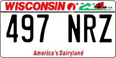 WI license plate 497NRZ