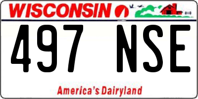 WI license plate 497NSE