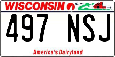 WI license plate 497NSJ