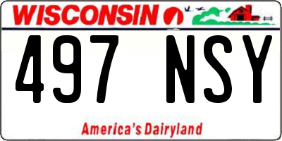 WI license plate 497NSY