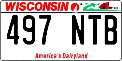 WI license plate 497NTB