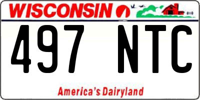 WI license plate 497NTC