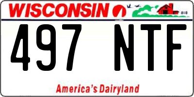 WI license plate 497NTF
