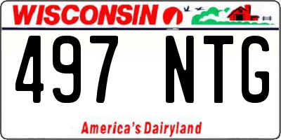 WI license plate 497NTG