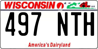 WI license plate 497NTH