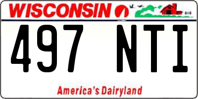 WI license plate 497NTI