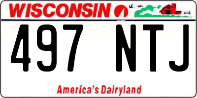 WI license plate 497NTJ
