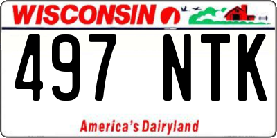 WI license plate 497NTK