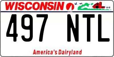 WI license plate 497NTL