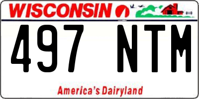 WI license plate 497NTM
