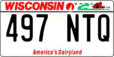 WI license plate 497NTQ