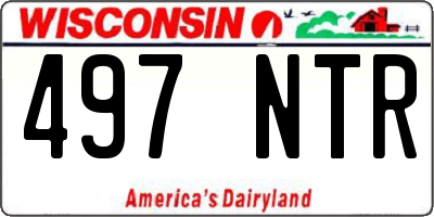 WI license plate 497NTR