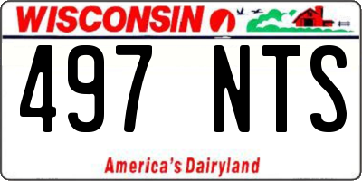 WI license plate 497NTS