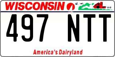 WI license plate 497NTT