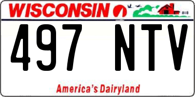 WI license plate 497NTV