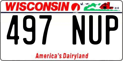 WI license plate 497NUP