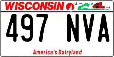 WI license plate 497NVA