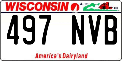 WI license plate 497NVB