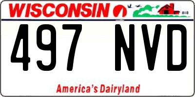 WI license plate 497NVD