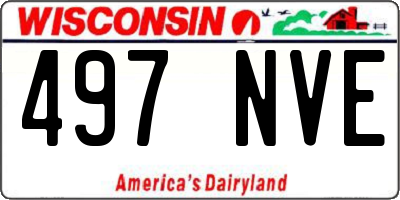 WI license plate 497NVE