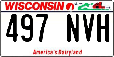 WI license plate 497NVH