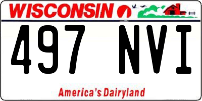 WI license plate 497NVI