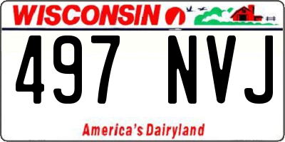 WI license plate 497NVJ
