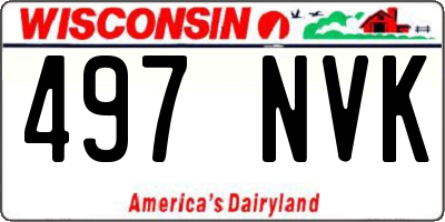 WI license plate 497NVK
