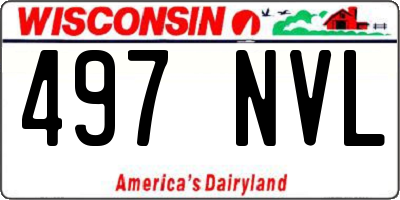 WI license plate 497NVL