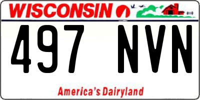 WI license plate 497NVN