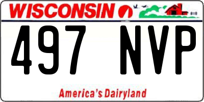 WI license plate 497NVP