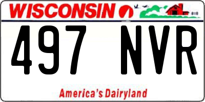 WI license plate 497NVR
