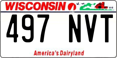 WI license plate 497NVT