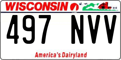 WI license plate 497NVV