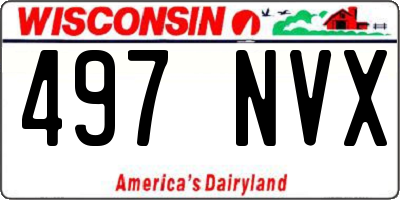 WI license plate 497NVX