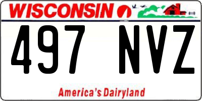WI license plate 497NVZ