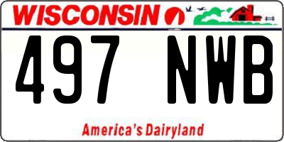 WI license plate 497NWB