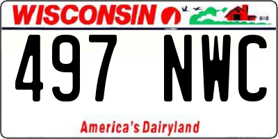 WI license plate 497NWC
