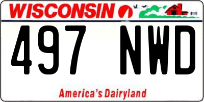 WI license plate 497NWD