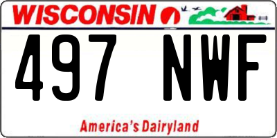 WI license plate 497NWF