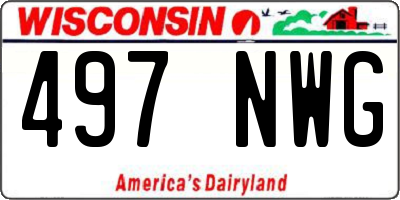 WI license plate 497NWG
