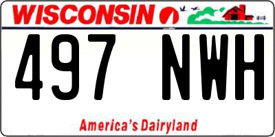 WI license plate 497NWH