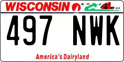 WI license plate 497NWK