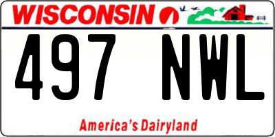 WI license plate 497NWL