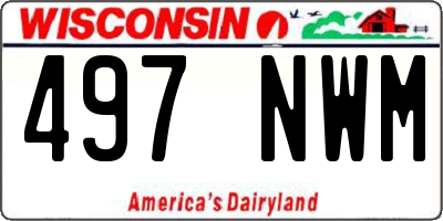 WI license plate 497NWM