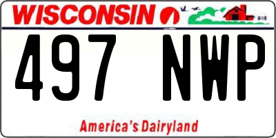 WI license plate 497NWP