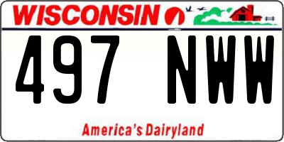 WI license plate 497NWW