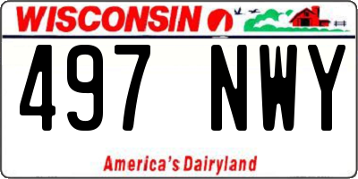 WI license plate 497NWY