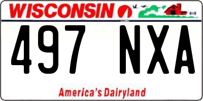 WI license plate 497NXA