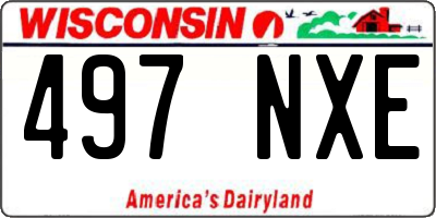 WI license plate 497NXE